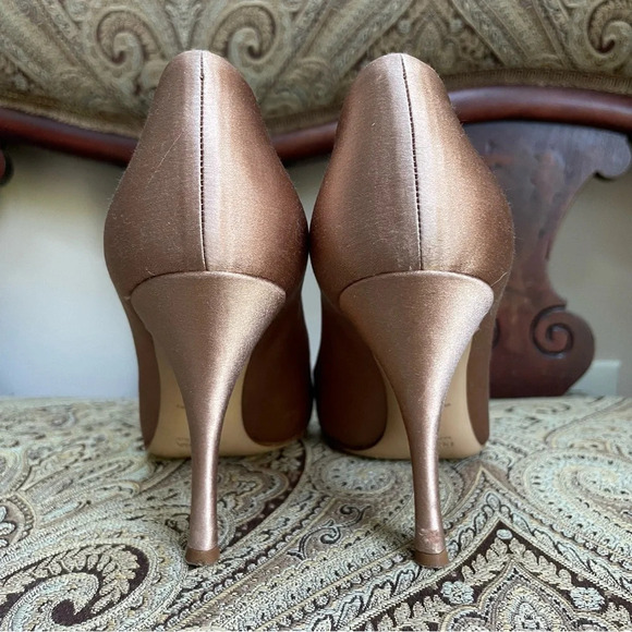 Prada Satin Blush Pink Snake Skin Toe Raso Heels Cocco Cammeo Cipria Size 7 COA - Picture 9 of 15